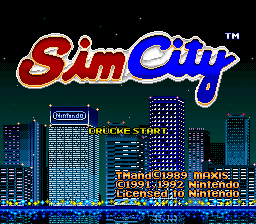 SimCity (Germany) Title Screen